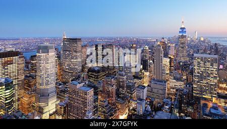 New York City von oben gesehen. Stockfoto