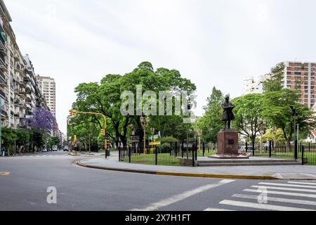 Blick auf das Denkmal für Blas Parera, Komponisten der argentinischen Nationalhymne, im Viertel Retiro in Buenos Aires, Argentinien Stockfoto