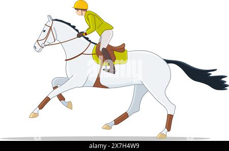 Pferdesportler, Galopp Stock Vektor