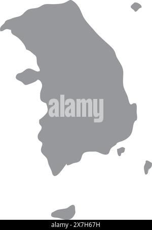 Südkoreas Kartensymbol. Vektor. Stock Vektor