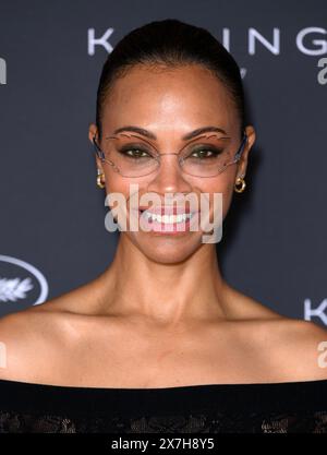 Cannes, Frankreich. Mai 2024. Zoe Saldana nimmt an einer Kering Women in Motion Pressekonferenz im Majestic Hotel Teil, Teil der 77. Ausgabe der Filmfestspiele von Cannes. Quelle: Doug Peters/EMPICS/Alamy Live News Stockfoto