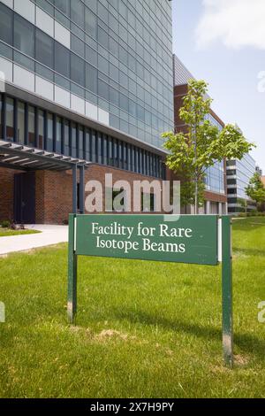 Einrichtung für seltene Isotopenbalken und Gebäude auf dem Campus der Michigan State University, East Lansing Michigan USA Stockfoto