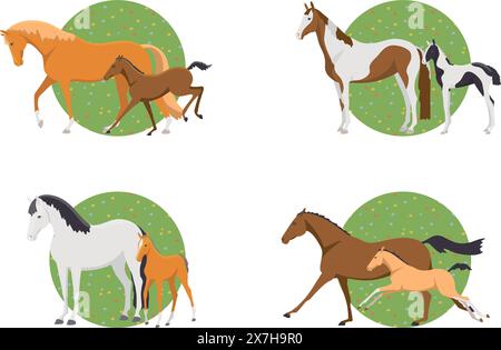 Vektor-Sammlung niedliche Tiere Stock Vektor