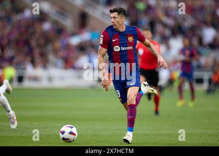 Barcelona, Spanien. Mai 2024. BARCELONA, SPANIEN - 19. MAI: Während des Liga EA Sports Spiels zwischen dem FC Barcelona und Rayo Vallecano bei den Estadi Olimpic Lluis Companys am 19. Mai 2024 in Barcelona Credit: DAX Images/Alamy Live News Stockfoto