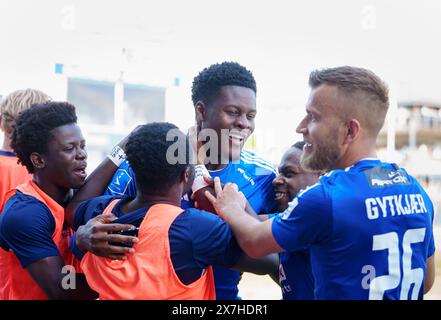 Kopenhagen, Dänemark. Mai 2024. Lyngby's Tochi Chukwuani, der am Montag, den 20. Mai 2024 im Lyngby Stadium im Superliga-Spiel zwischen dem Lyngby Football Club und Viborg FF mit 3-1 Punkten spielte. (Foto: Liselotte Sabroe/Ritzau Scanpix) Credit: Ritzau/Alamy Live News Stockfoto