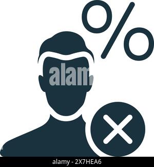 Symbol für Absprungrate. Einfarbiges Symbol für einfaches Benutzerverhalten für Vorlagen, Webdesign und Infografiken Stock Vektor