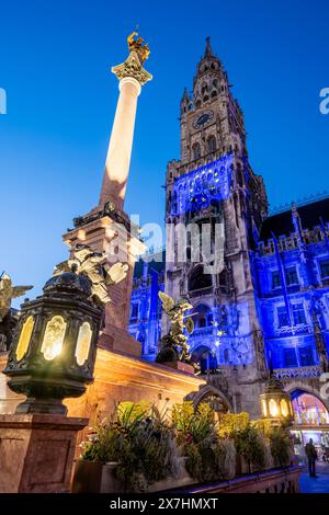 Neues Rathaus, Marienplatz, München, Bayern, Deutschland Stockfoto