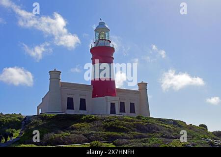 Cape Agulhas Lighthouse, Cape Agulhas, Westkap, Südafrika Stockfoto