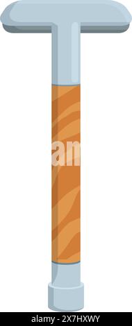 Flacher Design-Vektor eines tsquare, ein Zeicheninstrument für Architekten und Ingenieure Stock Vektor