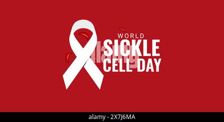Weltsichelzellentag. Hintergrund, Banner, Karte, Poster, Vorlage. die Vektorgrafik des World Sickle Cell Awareness Day ist gut zum Feiern Stock Vektor