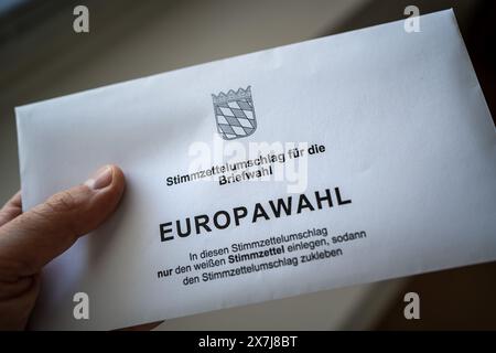 Stimmzettelumschlag zur Europawahl Stockfoto