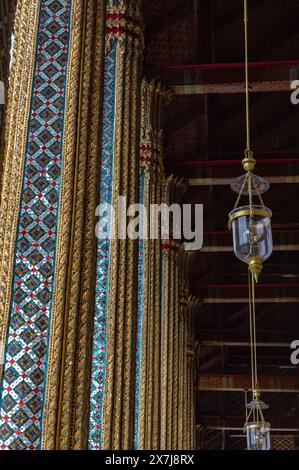 Ein Bild der Phra Ubosot, oder Kapelle, im Großen Palast. Stockfoto