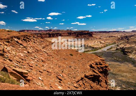 Zusammenfluss von Dirty Devil und Colorado River im Süden Utahs. Stockfoto