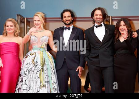 Ruth Treacy, Maria Bakalova, Ali Abbasi, Sebastian Stan und Amy Bär bei der Premiere des Kinofilms The Apprentice auf dem Festival de Cannes 2024 / 77. Internationale Filmfestspiele von Cannes im Palais des Festivals. Cannes, 20.05.2024 *** Ruth Treacy, Maria Bakalova, Ali Abbasi, Sebastian Stan und Amy Bär bei der Premiere des Spielfilms der Auszubildende beim Festival de Cannes 2024 77 Internationale Filmfestspiele Cannes im Palais des Festivals Cannes, 20 05 2024 Foto:xD.xBedrosianx/xFuturexImagex Apprentice 4630 Stockfoto