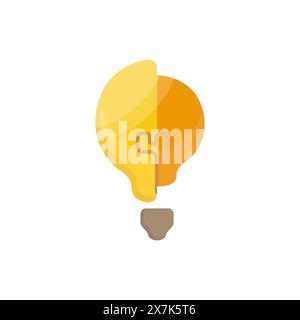 Symbol für helle Ideen. Bright Mind Glühlampenvektor. Ökologie der elektrischen Glühlampen. Vektor der elektrischen Energie. Geschäftsvektor. Vektorabbildung. Stock Vektor