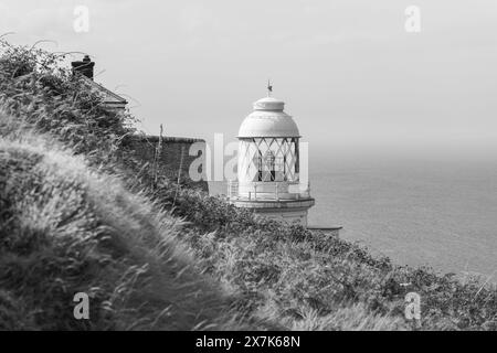 Foto des Leuchtturms von Foreland am Foreland Point an der nördlichen Devon Küste Stockfoto