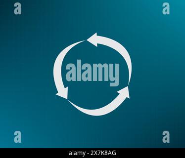 Pfeilkreissymbol – Kreisschilder, Rundumschilder usw. Stock Vektor