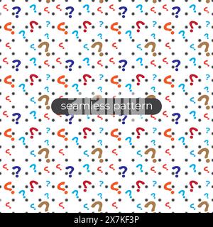 Hintergrund im Fragezeichen-Design mit nahtlosem Patern-Stil Stock Vektor