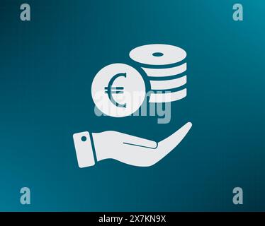 Geld, Münzen, Vektor-Ikone Stock Vektor