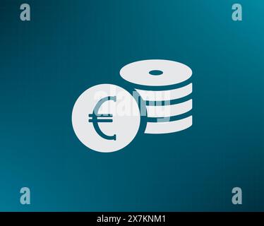 Geld, Münzen, Vektor-Ikone Stock Vektor
