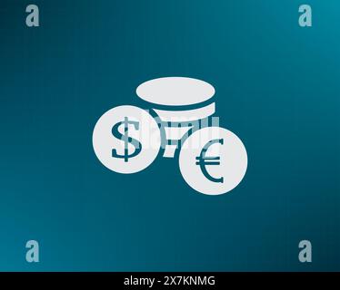 Geld, Münzen, Vektor-Ikone Stock Vektor