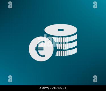 Geld, Münzen, Vektor-Ikone Stock Vektor
