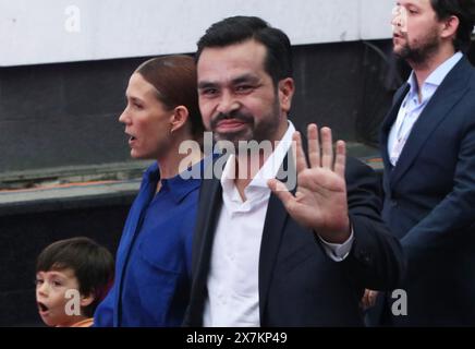 Mexiko-Stadt, Mexiko. Mai 2024. Jorge Álvarez Máynez, Kandidat für die mexikanische Präsidentschaft für die Partei Movimiento Ciudadano, bei seiner Ankunft bei der dritten Präsidentschaftsdebatte im Centro Cultural Universitario Tlatelolco. (Foto: José Luis Torales/Eyepix Group) Credit: Eyepix Group/Alamy Live News Stockfoto