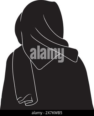 Muslima hijab Logo template Vector Illustration Design Stock Vektor