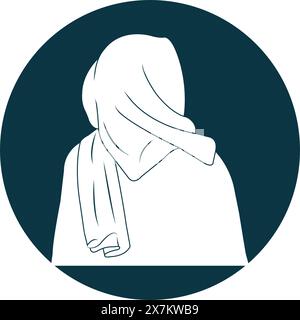 Muslima hijab Logo template Vector Illustration Design Stock Vektor