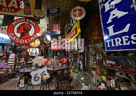 Der legendäre Sandhill Curiosity Shop von Harley Russel an der Route 66, Erick, Oklahoma Stockfoto