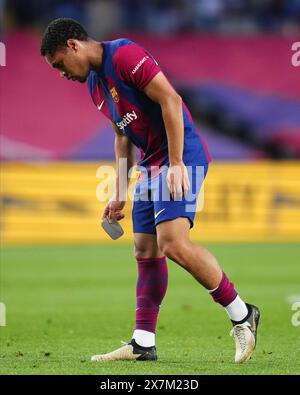 Barcelona, Spanien. Mai 2024. Vitor Roque vom FC Barcelona während des La Liga EA Sports Spiels zwischen dem FC Barcelona und Rayo Vallecano spielte am 19. Mai 2024 im Lluis Companys Stadion in Barcelona. (Foto: Bagu Blanco/PRESSINPHOTO) Credit: PRESSINPHOTO SPORTS AGENCY/Alamy Live News Stockfoto