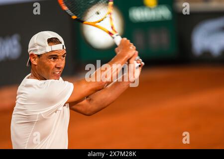 Rafael NADAL (ESP) beim Roland-Garros 2024, ATP und WTA Grand Slam Tennis Turnier am 20. Mai 2024 im Roland-Garros Stadion in Paris Stockfoto