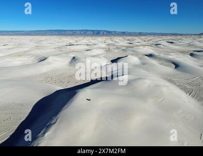 Blick aus der Vogelperspektive im White Sands National Park, New Mexico Stockfoto