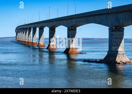 Confederation Bridge von Cape Jourimain, New Brunswick, Kanada Stockfoto