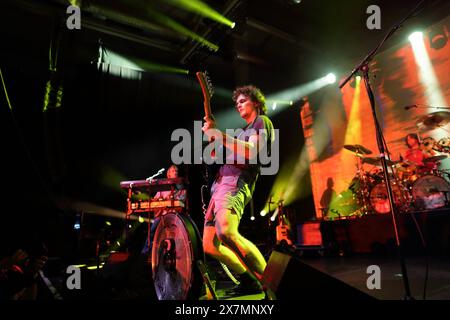 Stu Mackenzie von der Band King Gizzard & The Lizard Wizard bei einem Konzert in der Columbiahalle in Berlin, 20. Mai 2024. King Gizzard & The Lizard Wizard Konzert Berlin *** Stu Mackenzie von der Band King Gizzard the Lizard Wizard bei einem Konzert in der Columbiahalle in Berlin, 20. Mai 2024 King Gizzard the Lizard Wizard Konzert Berlin Stockfoto