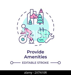 Ausstattung mehrfarbiges Konzept Symbol Stock Vektor