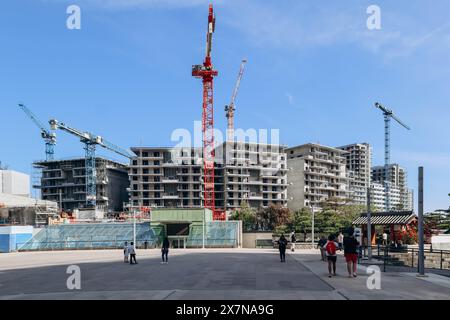 Monaco, Monaco - 14. Mai 2023: Bau des neuen Öko-Viertels Portier, genannt „Anse du Portier“ in Monaco Stockfoto
