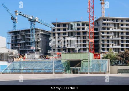 Monaco, Monaco - 14. Mai 2023: Bau des neuen Öko-Viertels Portier, genannt „Anse du Portier“ in Monaco Stockfoto