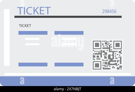 Eintrittskarte für Veranstaltungen mit Barcode Stock Vektor