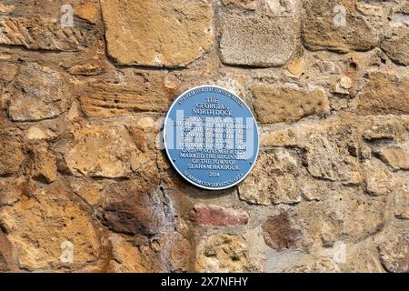 Seaham, County Durham, Großbritannien. Die Mauer des Georgian North Dock im Hafen und Hafen der Stadt. Stockfoto