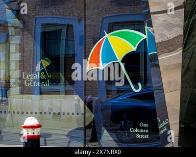 Sitz des Legal & General HQ in der One Coleman Street im City of London Financial District Stockfoto