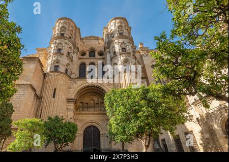 Die wunderschöne Kathedrale der Inkarnation in Malaga, Spanien Stockfoto