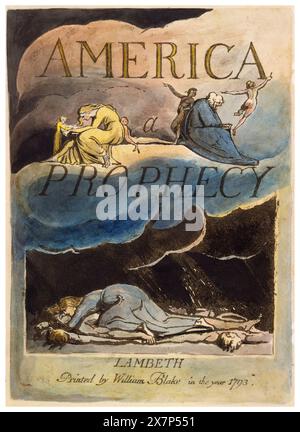 Platte aus Amerika eine Prophezeiung, Kopie A, in der Sammlung der Morgan Library. William Blake - Stockfoto