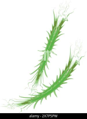 Grünes Häkchen im Naturdesign Stock Vektor