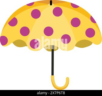 Bunte Polka Dot Regenschirm Illustration Stock Vektor