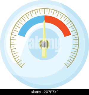 Vereinfachte Vektordarstellung einer Messuhr Stock Vektor