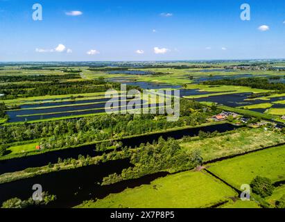 WOERDENSE VERLAAT - Natur- und Erholungsgebiet Nieuwkoopse Plassen bei Woerdense Verlaat, Noorden, Nieuwkoop und Meije. Die Gegend ist bei Erholungssuchenden und Naturliebhabern beliebt. Foto: ANP / Hollandse Hoogte / John van der Tol niederlande Out - belgien Out Stockfoto