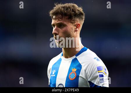 Barcelona, Spanien. Mai 2024. Javi Puado von RCD Espanyol während des spanischen La liga Hipermotion Fußballspiels zwischen RCD Espanyol und Real Oviedo im Stage Front Stadium in Barcelona Credit: DAX Images/Alamy Live News Stockfoto