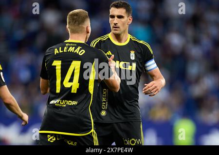 Barcelona, Spanien. Mai 2024. Während des spanischen Fußballspiels La liga Hipermotion zwischen RCD Espanyol und Real Oviedo im Stage Front Stadium in Barcelona Credit: DAX Images/Alamy Live News Stockfoto