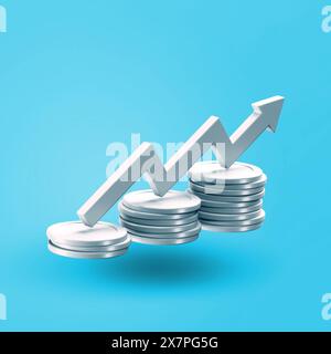 Verschiedene Design 3D-Objektsymbole - Börse Stockfoto